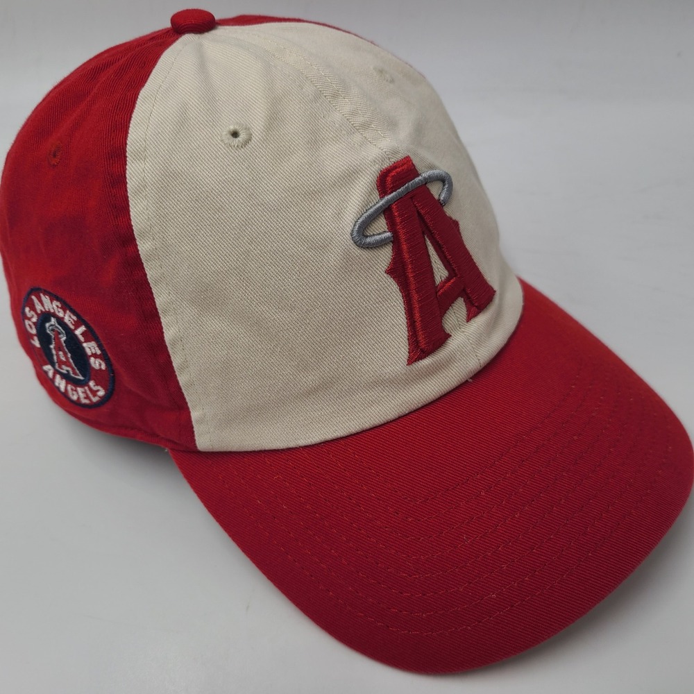Los Angeles Angels Hat Strapback 47 Brand Clean Up Red‎ Cream MLB City Connect